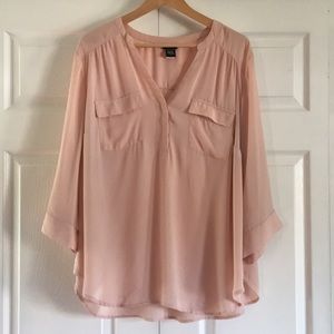 Torrid Blouse size 2 Peach Sheer